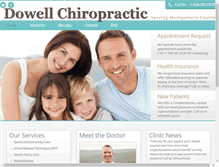 Tablet Screenshot of dowellchiro.com